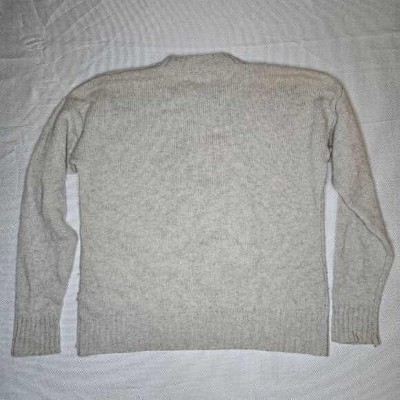 Skull Cashmere Sweater Womens Medium Gray With Beige Skull Wool Cashmere Blend - Picture 5 of 7